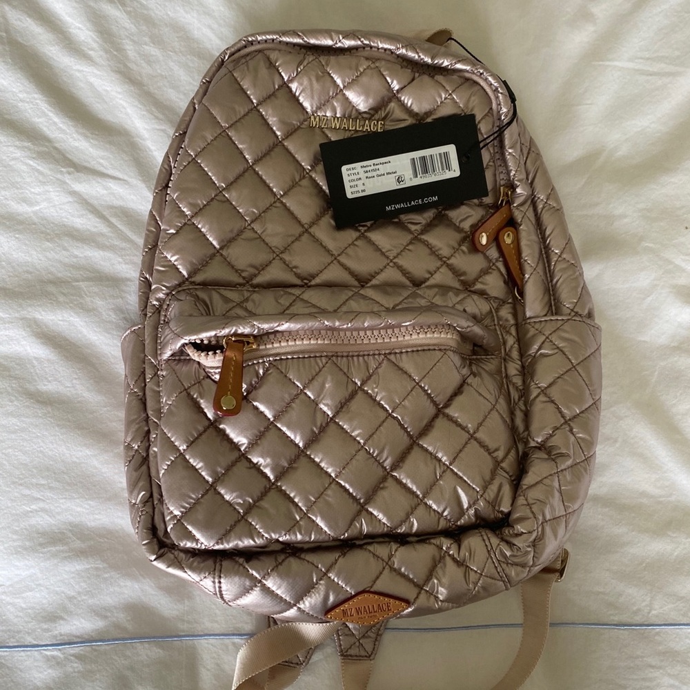 MZ Wallace metro rose gold backpack
